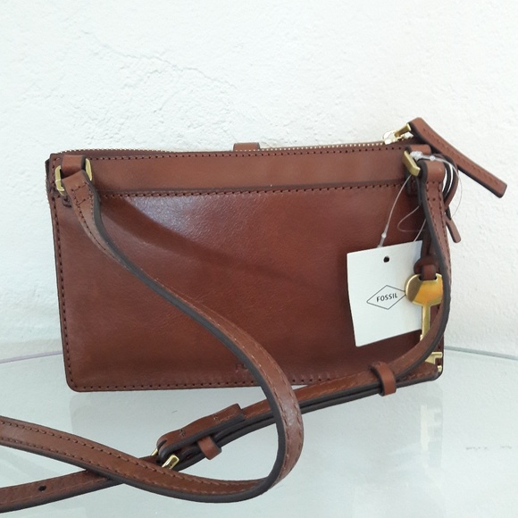 NWT FOSSIL LEATHER RYDER SMALL CROSSBODY BAG PURSE - Picture 8 of 8